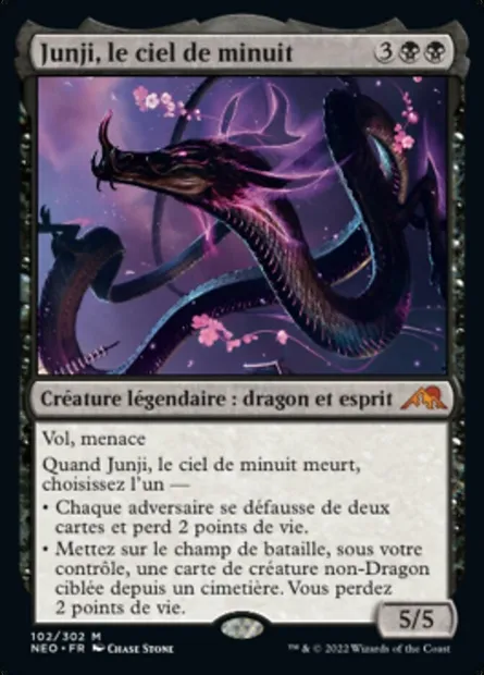 Junji, le ciel de minuit, carte Magic NEO 102 — extension Kamigawa: La Dynastie Néon