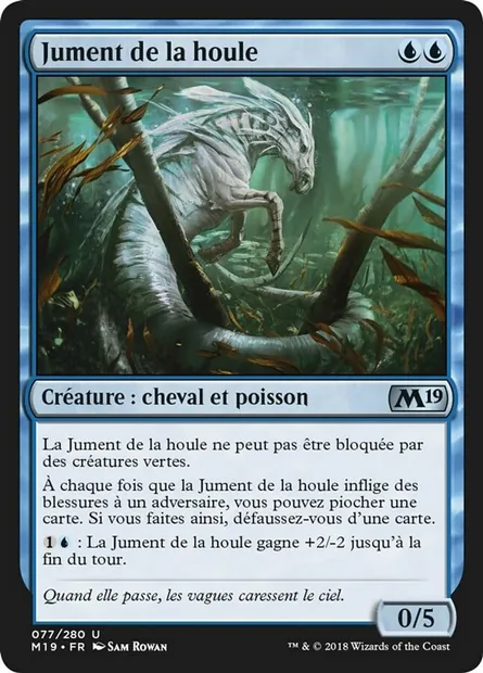 Jument de la houle, carte Magic M19 77 — extension Core Set 2019