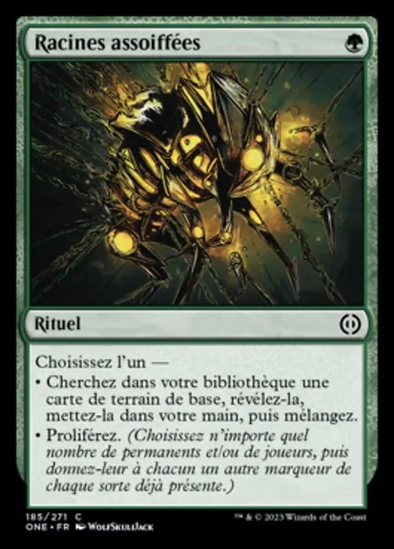 Racines assoiffées, carte Magic ONE 185 — extension Tous Phyrexians