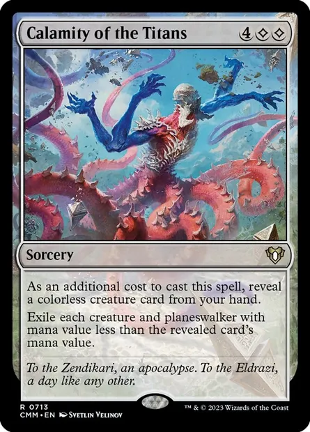 Calamity of the Titans, Magic card CMM 713 — Commander Masters set