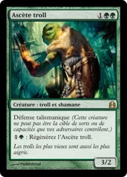 Ascète troll, carte Magic CMD 176 — extension Commander 2011