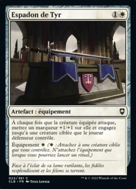 Espadon de Tyr, carte Magic CLB 22 — extension Commander Légendes : la bataille de la Porte de Baldur