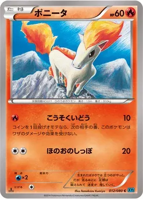 Ponyta, carte Pokémon XY2 012 — extension Wild Blaze