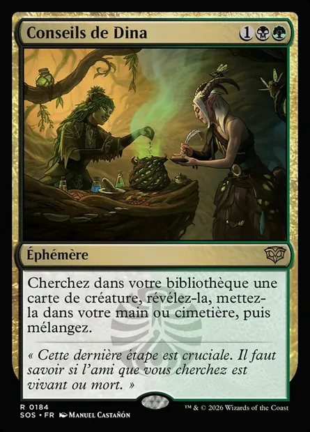 Conseils de Dina, carte Magic SOS 184 — extension Secrets of Strixhaven