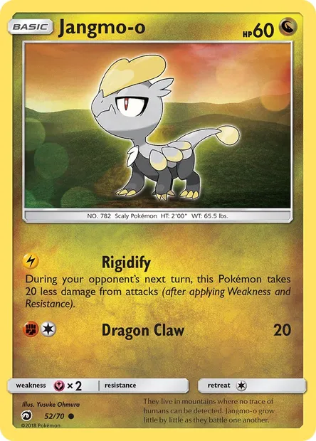 Jangmo-o, Pokémon card DRM 52 — Dragon Majesty set