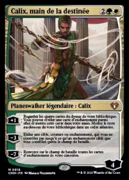 Calix, main de la destinée, carte Magic CMM 918 — extension Commander Masters