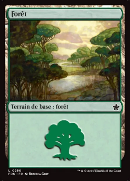 Forêt, carte Magic FDN 280 — extension Foundations