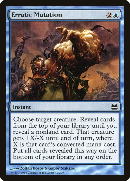 Mutation imprévisible, carte Magic MMA 42 — extension Modern Masters