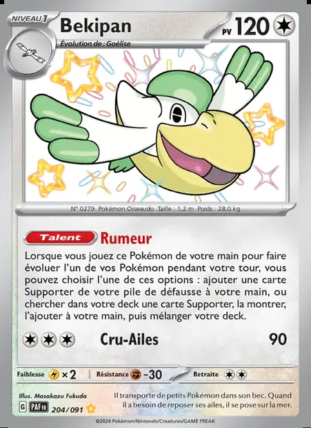 Bekipan, carte Pokémon PAF 204 — extension Destinées de Paldea