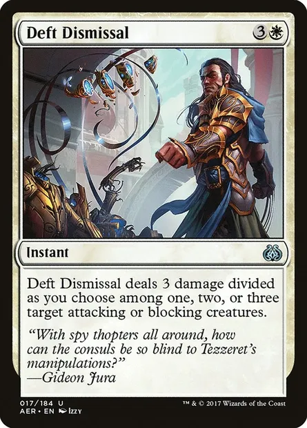 Deft Dismissal, Magic card AER 17 — Aether Revolt set
