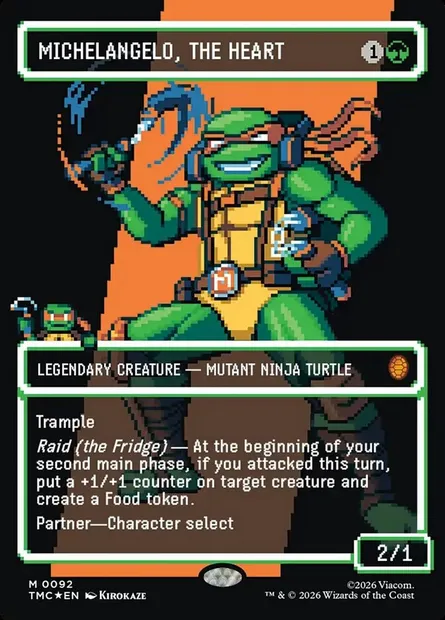 Michelangelo, the Heart, Magic card TMC 92 — Teenage Mutant Ninja Turtles Eternal set
