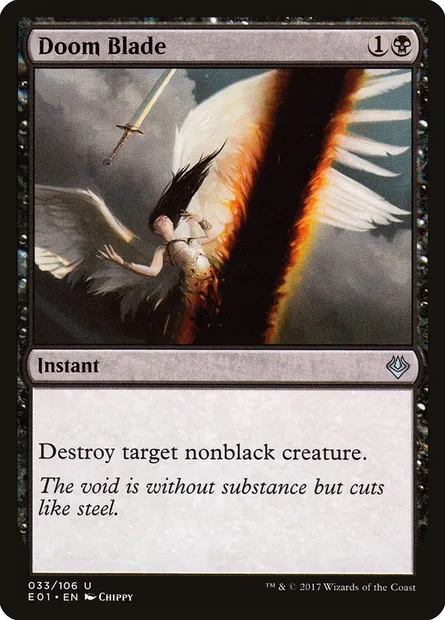 Doom Blade, Magic card E01 33 — Archenemy: Nicol Bolas set