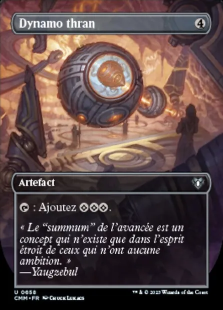 Dynamo thran, carte Magic CMM 658 — extension Commander Masters
