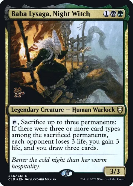 Baba Lysaga, Night Witch, Magic card PCLB 266s — Battle for Baldur's Gate Promos set