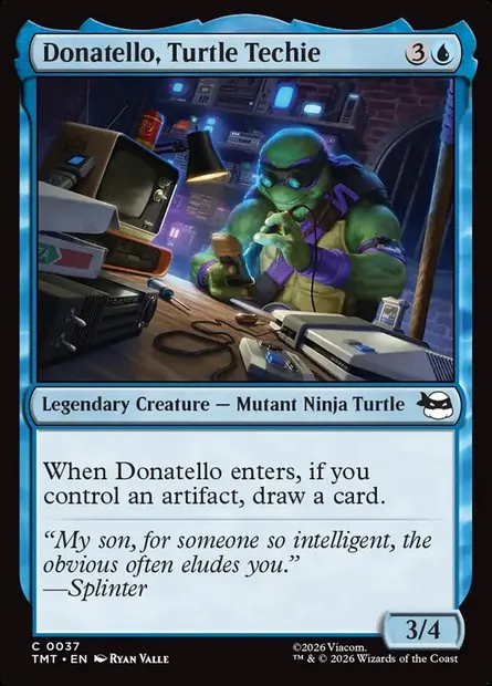 Donatello, Turtle Techie, Magic card TMT 37 — Teenage Mutant Ninja Turtles set