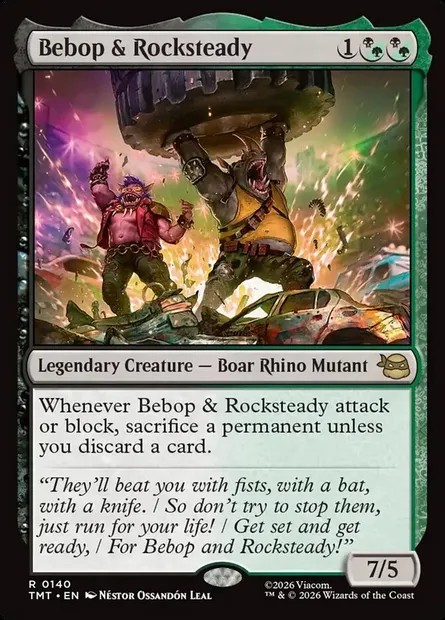 Bebop & Rocksteady, Magic card TMT 140 — Teenage Mutant Ninja Turtles set