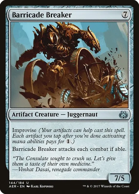 Barricade Breaker, Magic card AER 144 — Aether Revolt set