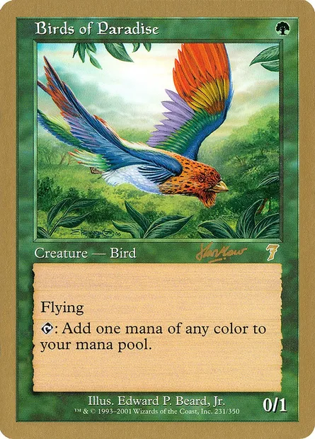 Oiseaux de paradis, carte Magic WC02 shh231 — extension World Championship Decks 2002