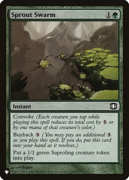 Essaim de bourgeons, carte Magic PLST FUT-138 — extension The List