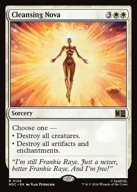 Cleansing Nova, Magic card MSC 124 — Marvel Super Heroes Commander set