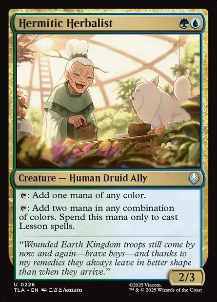 Hermitic Herbalist, Magic card TLA 226 — Avatar: The Last Airbender set