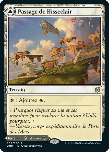 Passage de Hisseclair // Passage de Hissemorne, carte Magic ZNR 259 — extension Renaissance de Zendikar