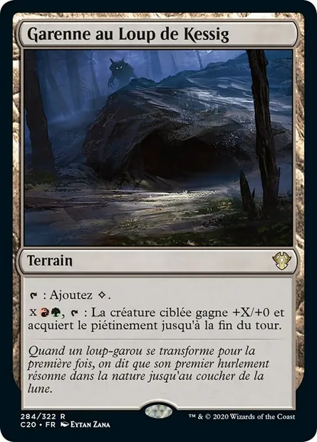 Garenne au Loup de Kessig, carte Magic C20 284 — extension Commander 2020