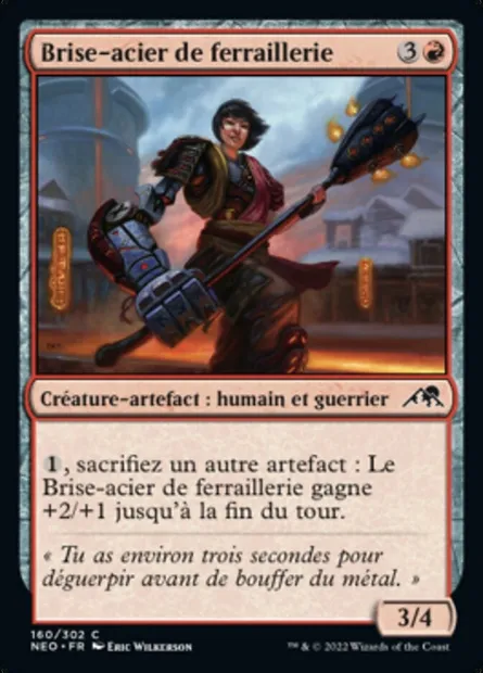 Brise-acier de ferraillerie, carte Magic NEO 160 — extension Kamigawa: La Dynastie Néon