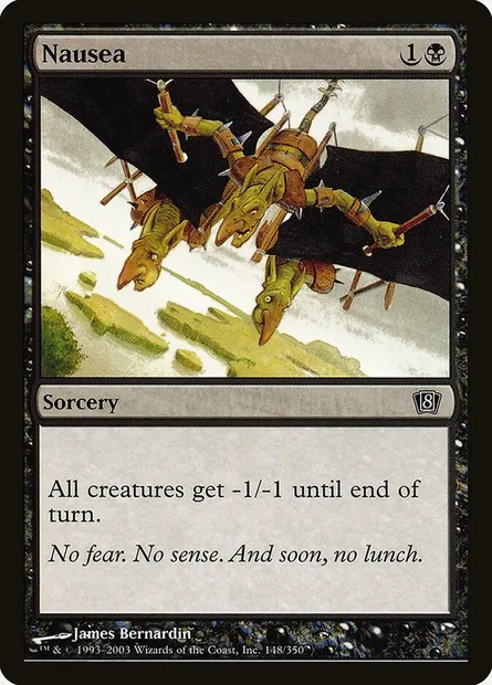 Nausea, Magic card 8ED 148★ — Eighth Edition set