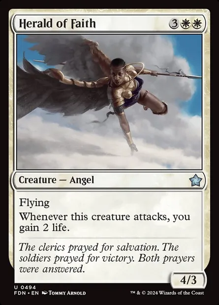 Herald of Faith, Magic card FDN 494 — Foundations set