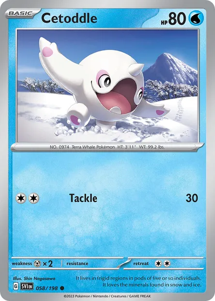 Cetoddle, Pokémon card SVI 058 — Scarlet & Violet set