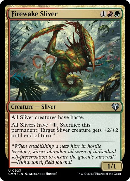 Firewake Sliver, Magic card CMM 923 — Commander Masters set