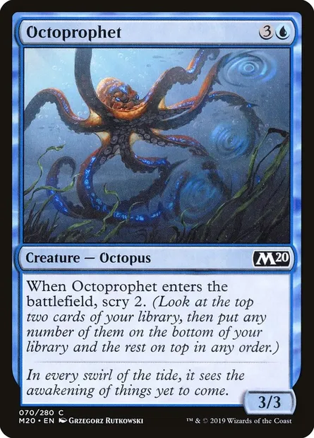 Octoprophet, Magic card M20 70 — Core Set 2020 set