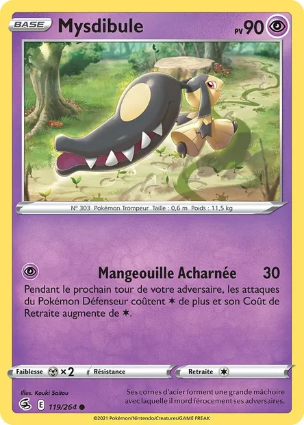 Mysdibule, carte Pokémon FST 119 — extension Poing de Fusion