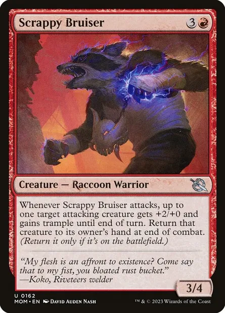 Scrappy Bruiser, Magic card MOM 162 — March of the Machine set