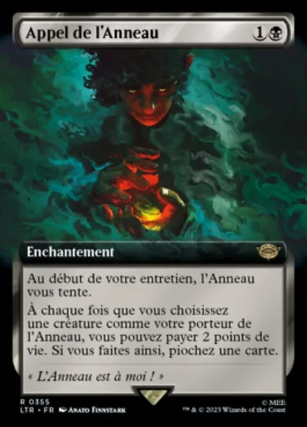 Appel de l'Anneau, carte Magic LTR 355 — extension Le Seigneur des Anneaux : chroniques de la Terre du Milieu