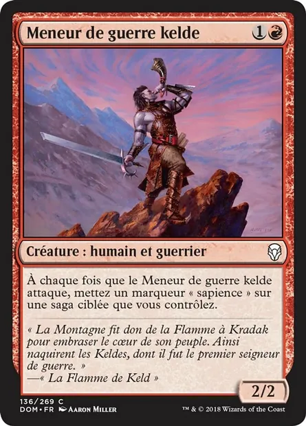 Meneur de guerre kelde, carte Magic DOM 136 — extension Dominaria
