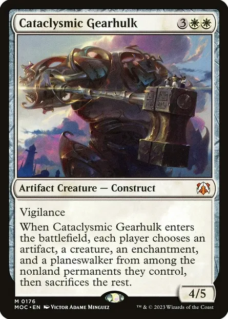 Cataclysmic Gearhulk, Magic card MOC 176 — March of the Machine Commander set