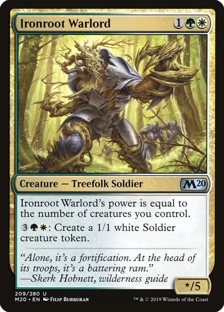 Ironroot Warlord, Magic card M20 209 — Core Set 2020 set