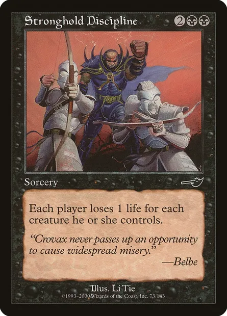 Discipline de la forteresse, carte Magic NEM 73 — extension Némésis