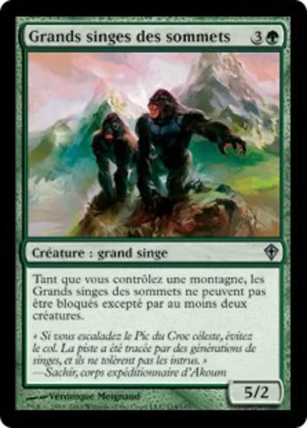 Grands singes des sommets, carte Magic WWK 114 — extension Worldwake