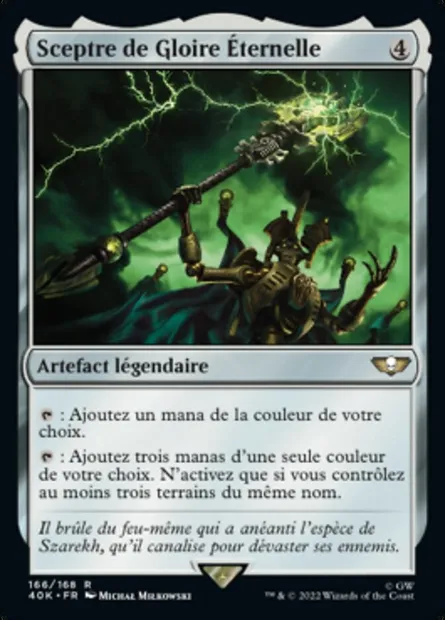 Sceptre de Gloire Éternelle, carte Magic 40K 166 — extension Warhammer 40,000 Commander