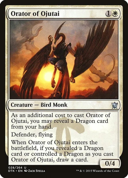 Orator of Ojutai, Magic card DTK 28 — Dragons of Tarkir set