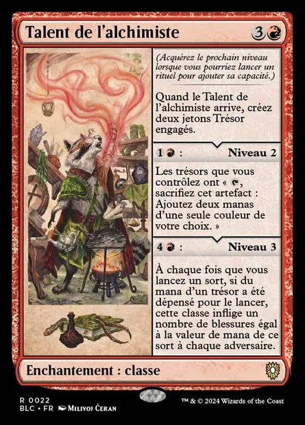 Talent de l'alchimiste, carte Magic BLC 22 — extension Bloomburrow Commander