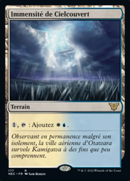 Immensité de Cielcouvert, carte Magic NEC 177 — extension Neon Dynasty Commander