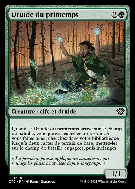 Druide du printemps, carte Magic OTC 208 — extension Outlaws of Thunder Junction Commander