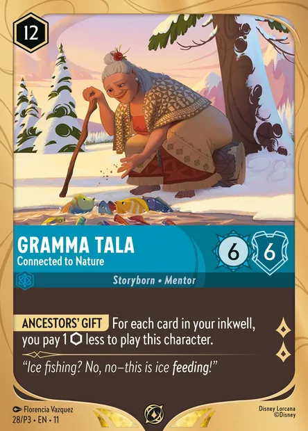 Gramma Tala - Connected to Nature, Disney Lorcana card P3-028 — P3 set