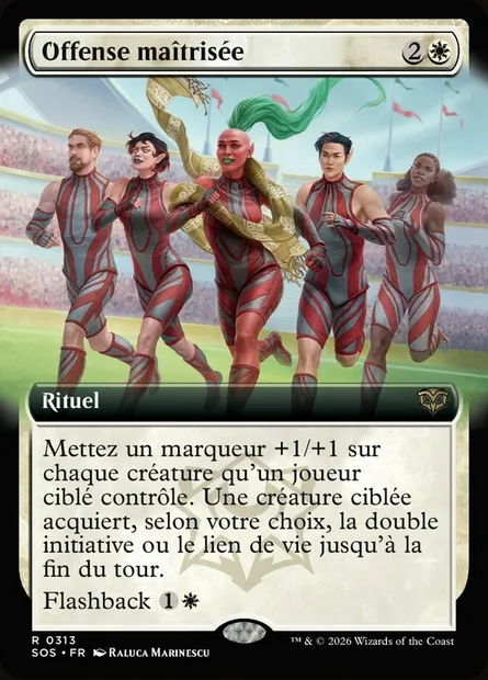 Offense maîtrisée, carte Magic SOS 313 — extension Secrets of Strixhaven