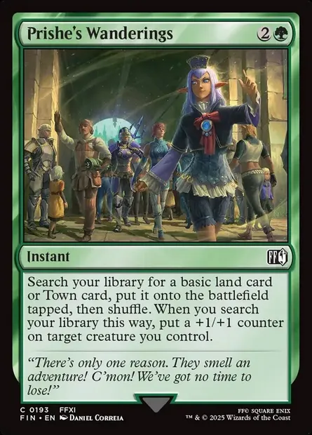 Prishe's Wanderings, Magic card FIN 193 — Final Fantasy set