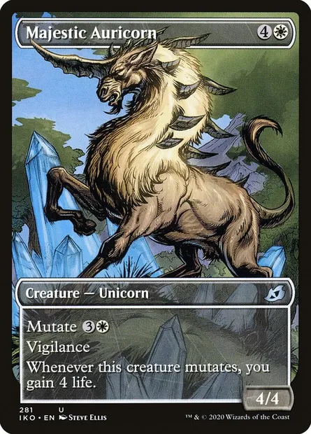 Auricorne majestueux, carte Magic IKO 281 — extension Ikoria: Lair of Behemoths